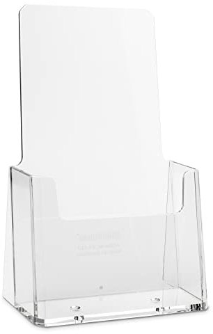 5 Stück DIN Lang (DL) Tisch-Prospektständer als Flyerständer, Prospekthalter von VITAdisplays, transparenter Prospektaufsteller