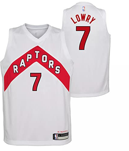 Outerstuff Kyle Lowry Toronto Raptors #7 Youth 8-20 White Association Edition Swingman Trikot, Weiss/opulenter Garten, L