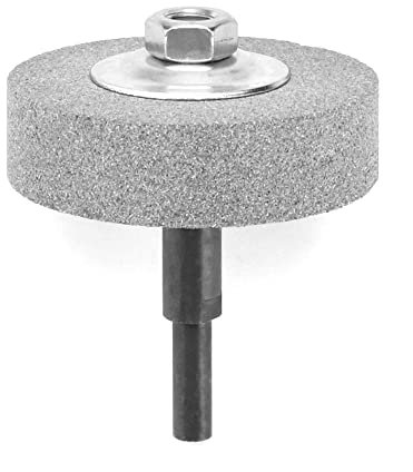QWORK® Grinding Wheel Adapter and Grinding Stone for Drill, Change Electric Drill into Grinding Machine, 75mm OD 10mm ID Green Suitable for Metal Matte Polishing