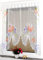 generic 2er Set Gardine Store Bistrogardine Scheibengardine weiß bunt Vorhang, 115 x 130 cm, je Schal 65 cm (L+B), mit Stangendurchzug, Polyester, 30°C waschbar