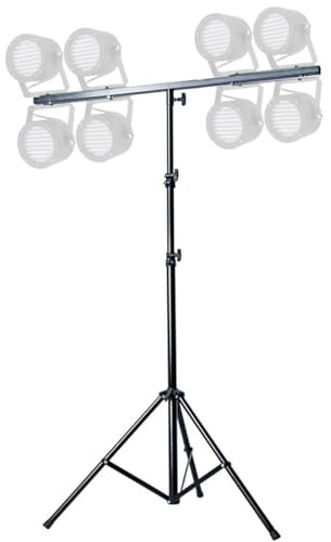 Duramex (TM) 2,5 m Stativ Bühnenlichtständer mit 1,0 m T-Bar für 8 Lichter, Schwarz
