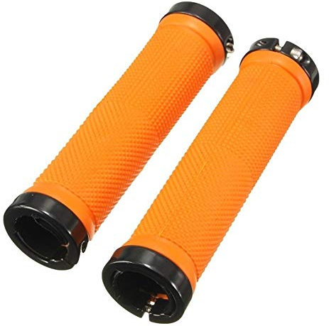 Fahrrad Lenker Griffe 1 Paar Fahrrad-Handgriff-Griff MTB BMX Fahrrad-Lenkergriffe orange (Color : Orange)
