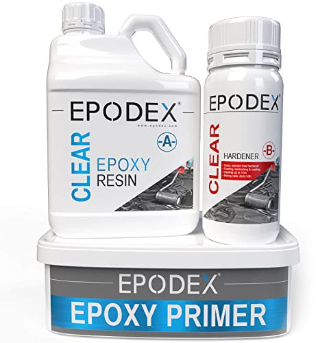 EPODEX® 2K Epoxidharz für Oberflächen aller Art. Arbeitsplatten (Countertops), Tische, Theken, usw. | Gießharz | Kunstharz | Resin | in 45 Farben | Mengenrabatt