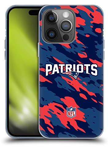 Head Case Designs Offizielle NFL Camou New England Patriots Logo Gelhülle [Militärischer Schutzgrad] Kompatibel Mit Apple iPhone 14 Pro Und Kompatibel Mit MagSafe