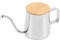 350 ml Long Spout Coffee Maker Swan Neck Kettle Steel Hand Drip Kettle Over Coffee and Teapot Wooden Lid