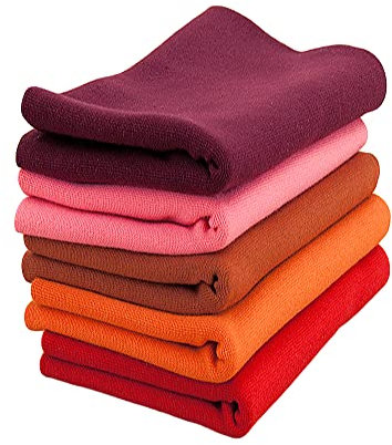 Baumwoll - Bündchenstoff Bündchen SET Pakete Schlauchware Rottöne - 5 x 25 cm x 35/70 cm
