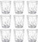 Hedume 9 Pack 10-Ounce Plastic Water Tumblers, Transparent Drinking Glasses, Clear Acrylic Reusable Juice Wine Cups Stackable for Home, Picnic Party