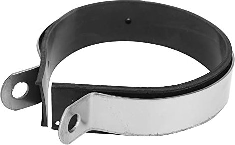 Collier de Maintien de Silencieux à Anneau Fixe, Collier de Serrage de Tuyau D'échappement de Moto de 3,9 Pouces Clip en Acier Inoxydable à Anneau Fixe avec Bande en Caoutchouc