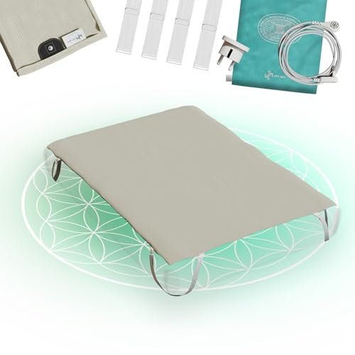Wim Spa Grounding Bed Sheet Erdungs Matratzencover Schlafmatte Erdungsmatte fürs Bett mit EU Stecker und 5,80m Kabel - Steigern Sie ihr Wohlbefinden, Schlaf verbessern uvm. (Plus - 137x190cm)