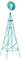 COSTWAY 8FT Metal Windmill, Weather-resistant Ornamental Garden Wind Mill as Weather Vane & Decoration, Outdoor Wind Spinner Sculpture for Patio Backyard Farm(Green, 67x67x253cm, More Metal Braces)