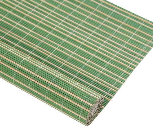X1NGFU Store Enrouleur Bambou Exterieur,Rideau Bambou Store à Rouleau en Bois,Store Fenetre Occultant Protection Solaire et Brise-Vue,pour Extérieur,Vert,Largeur X Hauteur (90cm x 120cm)