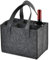 YWKJDDM Felt Bottle Carrier with 6 Divider, Portable Tote for Travel, Picnic & Parties (Grey)