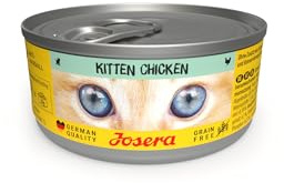 JOSERA Nassfutter Kitten Chicken (12x 85g) | Katzenfutter nass mit Huhn | Kitten | Premium Dosenfutter für wachsende Katzen | Huhn & Kürbis | mit Lachsöl | getreidefrei | Anti-Haarballen