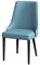 Widppsopt Küchen-/Esszimmerstühle, Wohnzimmer-Seitenstühle, Stühle aus Nappaleder mit Beinen aus schwarzem Karbonstahl, Moderne gepolsterte Esszimmerstühle (Farbe: Blau)