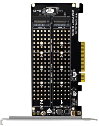 Vdaxvme to PCIEX8 2 Bay Card for Extensive Computer Storage Needs for Video Editors
