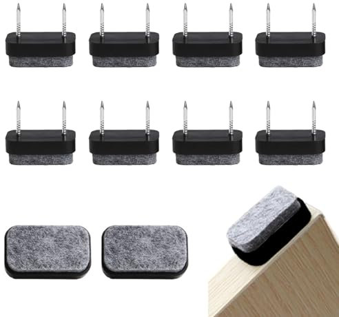 Lcyen 20 Stück Filzgleiter Nagel, Filzgleiter Stuhl, Stuhlgleiter mit Weichem Filz, Möbel Filz Selbstklebend für Möbelfüße, Wird mit Einer Durchsichtigen Plastikbox Geliefert (Quadratisch)