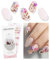 JMEOWIO Unghie Gel Adesive UV Fiori Smalto Adesivo per Unghie Gel Nail Stickers Decorazioni Unghie Nail Art Disegni