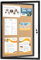 KMB-BK-6090 Tableau d'affichage verrouillable en liège avec cadre en pin noir - Pour intérieur - 60 x 90 cm