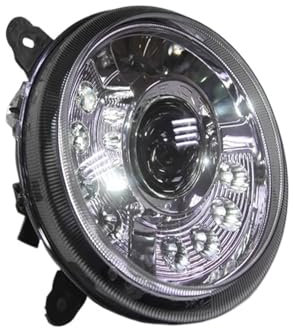 JFAQIPEI Kompatibel for Jeep Patriot 2011-2014 Scheinwerfer Halogenscheinwerfer Angel Eyes Schwarzes Gehäuse