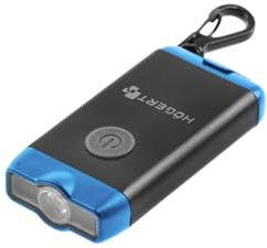 Högert Technik Mini-Taschenlampe, Schlüsselanhänger, 150 lm, 3 Beleuchtungsmodi, Aluminiumgehäuse, Li-Ion-Akku, USB-C, Warnlicht, kompakt, langlebig