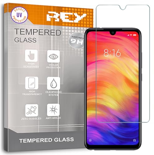 Protector de Pantalla para XIAOMI REDMI Note 8 - Note 7-7 Pro - Note 7S - Note 8 2021, Cristal con Doble Protección UV, Vidrio Templado Premium 9H+