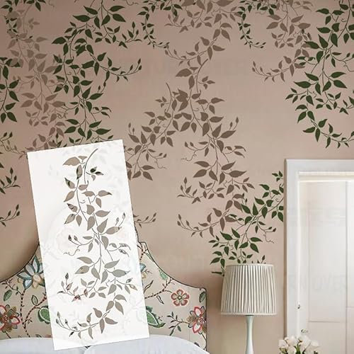 Pochoirs de feuilles de lierre de 106 cm pour murs - Modèles de peinture murale - Modèle d'artisanat - Grande taille - Décoration de motifs S489