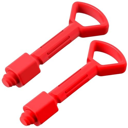Enhon 2 Stück Ersatzkupplungsstift für Big Bobby Classic, Rot Anhängerkupplungsstift, Zubehör Für Kinderfahrzeuge, Hochwertiger Kunststoff