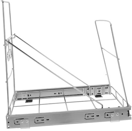 Ciieeo Support De Poubelle Coulissant Sous Évier Étagère Pour Poubelle De Cuisine Panier De Rangement Réglable