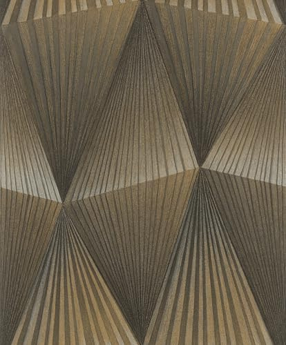 Rasch Tesa Cairo 370713 Papier peint autocollant Motif géométrique 3D Doré