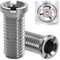 2 Stück Hohlschraube Spüle,Hohlschraube für Siebkorbventile,M12 x 30 mm Edelstahl Hohlschraube Spüle,30mm Waschbecken Schrauben,Geeignet für Küchenspülen Siebkorbspülen Spülbecken Zubehör Silbrig