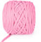 VynyQoo Fettuccia per Borse Uncinetto 105m/300g, Poliestere Filato per Principiante, TShirt Yarn, Filo Uncinetto all'uncinetto, Cestino, DIY Decorazioni Casa(rosa)