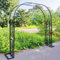 Garden Arch Metal Arbour Rose Trellis Arch Frame 140cm 180cm 220cm 260cm 300cm 340cm Large Strong Tubular Archway For Climbing Plants Backyard, Lawn, Patio, Courtyard, Wedding(Black,340x230x40cm)