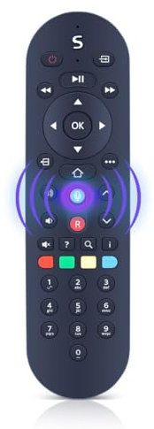 CLVIZCXOM Sprachfernbedienung für Q Mini Box Plus Sat Receiver EC201 S-135 | Ersatzfernbedienung für Sat Receiver