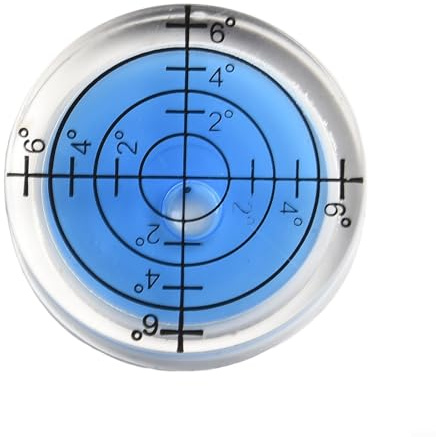 Level Bubble 32 mm x 7 mm Mini Rund Acryl für Bullseye Nivellierer, kompatibel mit Boot, Wohnwagen, Fliesen, Kamera, Stativ, Teleskop, Grammophon (Blau)