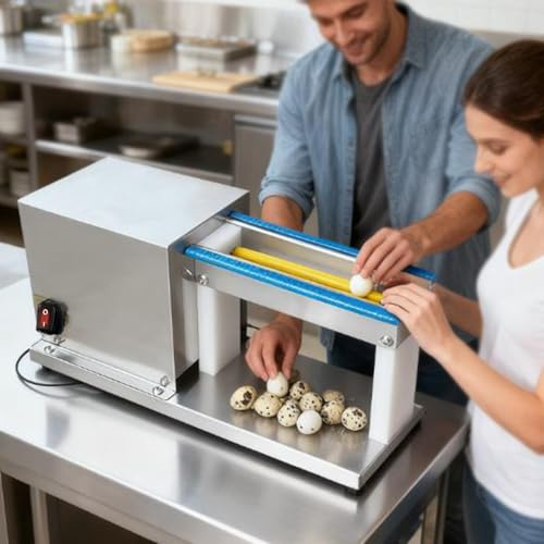 AityBuy Automatic Quail Egg Peeling Machine,Commercial Quail Egg Sheller,Electric Quail Egg Peeler,Peeling Tool for Boiled Quail Egg,28W Peeler