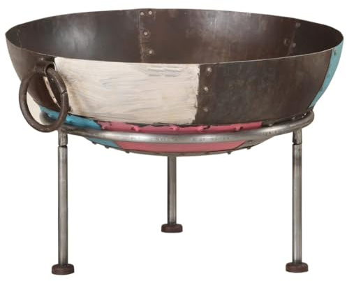 Deko Kaminfeuer Feuerschalen Holzbrenner,Feuerschale 55x55x38 cm Eisen,Für Camping Picknick Lagerfeuer Terrasse Garte,Leicht Zu Transportieren