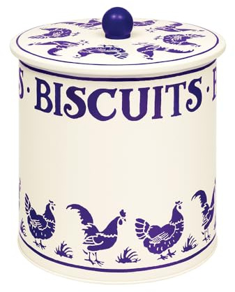 Elite tins Emma Bridgewater - Blue Hen Tin Biscuit Barrel 170 (d) x 173 mm