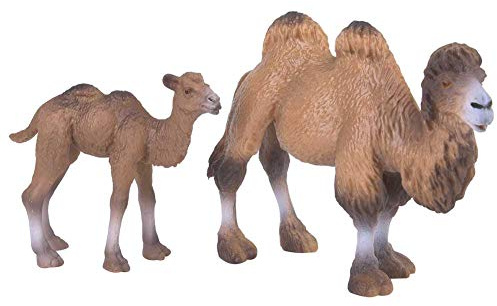 Pädagogische Miniatur-Tierfigur, Kamel-Set, Lebensechtes, Handbemaltes Kunststoffspielzeug für, Kreatives Spielen, 2-teilig