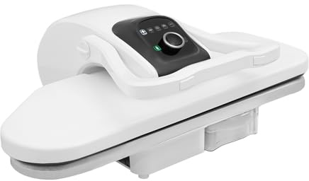 ZHDPYHDD 2200W Professionelle Bügelmaschine, 66x53cm Großfläche Bügelautomat mit 5 Stoffeinstellungen, 3 Min Schnellheizung für Hemden Bettwäsche, Tischplatte für Haus & Geschäft (Weiß)