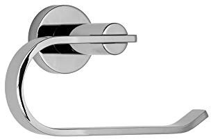 Croydex Metra Flexi-Fix Toilet Roll Holder - Durable Zinc Alloy, Easy Fit Toilet Paper Holder, Unique 'X' Plate for No-Drill Installation, All Fixings Included, Screw or Glue Installation, 9x18x10.3cm