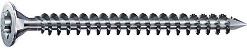 SPAX T-STAR Plus 1201010802405 Lot de 50 vis pour constructions en bois, 8 x 240 mm, tête fraisée avec nervures de fraisage, filetage total, pointe CUT, WIROX A3J