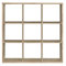 FORTE Mauro Regal 3x3 Fächer, Holzwerkstoff, Sonoma Eiche, (B*H*T): 107,2 x 107,3 x 32,9 cm
