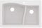 KRAUS Quarza 33-inch Drop-in/Undermount 60/40 Double Bowl Granite Kitchen Sink in White, KGD-442WHITE