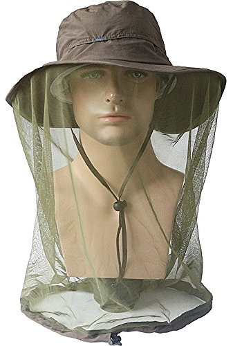 QCHOMEE Unisexe Chapeau de Soleil Homme Femme 360° Protection Solaire Anti-UV Casquette Visière avec Moustiquaire Anti-Insectes/Moustique Sun Hat pour Camping Randonnée Pêche Cyclisme Moto Vélo