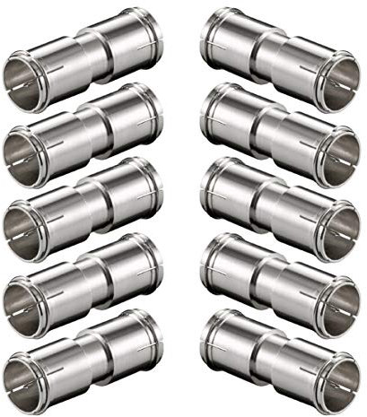 10 Stück SAT-Kabel Verlängerung F-Verbinder Adapter F-Stecker (Quick) Steckverbinder Koax Schnellstecker Quickfix