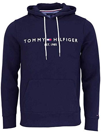 Tommy Hilfiger Herren Hoodie Core Tommy Logo mit Kapuze, Blau (Sky Captain), XL