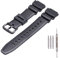 MCXGL Cinturino di ricambio in resina naturale per Casio AE-1200 SGW-300H MRW-200H W-735H Cinturino in gomma impermeabile, Fibbia nera nera, 18mm, 100%
