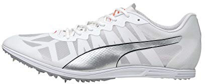 PUMA Herren Evospeed Distance 9 Leichtathletikschuh, White Silver-Lava Blast, 44.5 EU