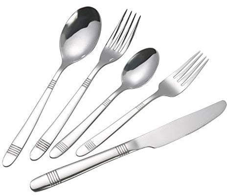 Callyne 32-Piece Stainless Steel Cutlery Flatware Set, Knife Fork Spoon Set, Service for 8
