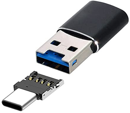 cablecc Lettore di schede da USB 3.0 a Micro SD SDXC TF con adattatore OTG micro tipo C USB-C per tablet/telefono cellulare